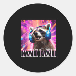 Pegatina Redonda Dadme el viejo Razzles Dazzles Retro Y2k meme de l