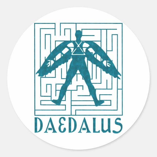 Pegatina Redonda Daedalus (Anverso)