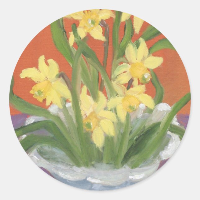 PEGATINA REDONDA DAFFODILS (Anverso)