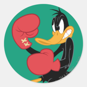 Pegatina Redonda DAFFY DUCK™ el Boxeador