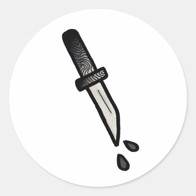 Pegatina Redonda DAGGER // Pegatinas. (Anverso)