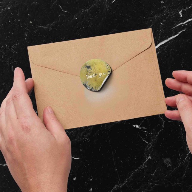 Pegatina Redonda dahlias amarillas - Gracias (Subido por el creador)