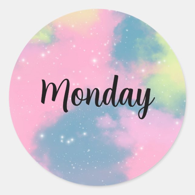 Pegatina Redonda Daily Or Monthly Customizable Labels (Anverso)