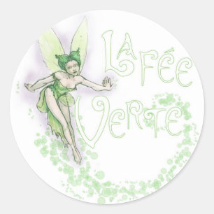 Pegatina Redonda Dainty Absinthe La Fee Verte III