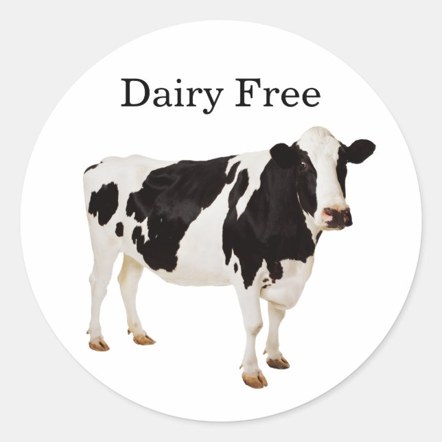 Pegatina Redonda Dairy Free Stickers (Anverso)