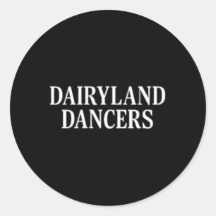 Pegatina Redonda Dairyland Dancers Country Line Dancing Madison Wis