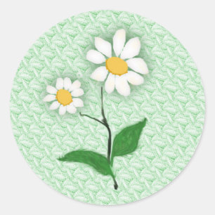 Pegatina Redonda Daisies