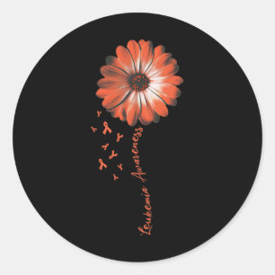 Pegatina Redonda Daisy Flower Leukemia Awareness Gifts
