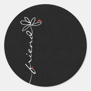 Pegatina Redonda Daisy Friend con chicas