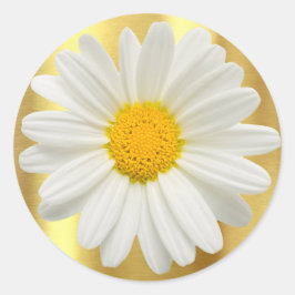 Pegatina Redonda Daisy Gold Cupcake Topper Envelope Favorito