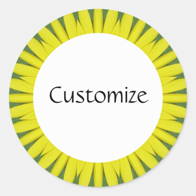 Pegatina Redonda Daisy Mandala Template 40 (Anverso)