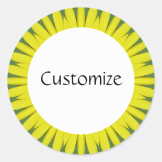 Pegatina Redonda Daisy Mandala Template 40