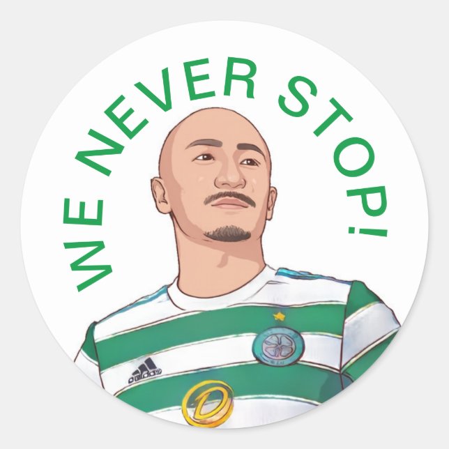 Pegatina Redonda Daizen Maeda We Never Stop Sticker (Anverso)