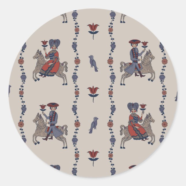 Pegatina Redonda Dala B - Pegatinas redondos para el arte de las sá (Anverso)