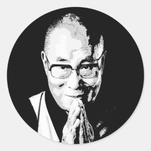 Pegatina Redonda Dalai Lama