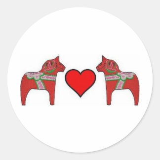 Pegatina Redonda Dalas y corazones
