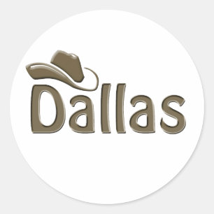 Pegatina Redonda Dallas