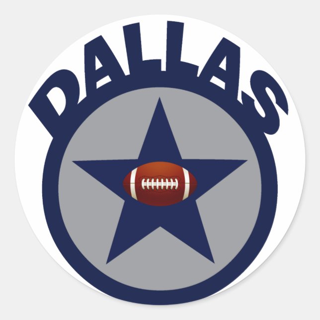 PEGATINA REDONDA DALLAS FOOTBALL (Anverso)