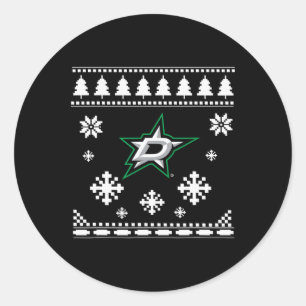 Pegatina Redonda Dallas Stars Ugly Navidades Sweater Holidaze