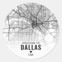 Dallas, Texas City Map | Bienvenida Boda