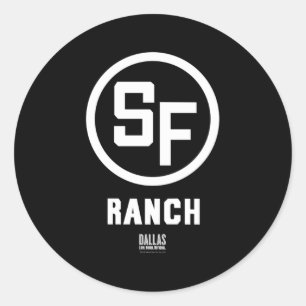 Pegatina Redonda Dallas Tv Series Southfork Ranch
