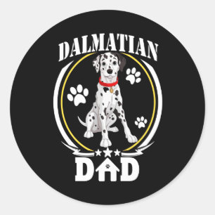 Pegatina Redonda Dalmatian Gift Dalmatian Dad Lover Gift