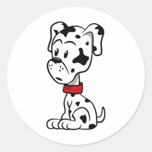 Pegatina Redonda Dalmatian Puppy