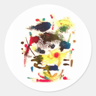 Pegatina Redonda Dama del Gato Samurái Hankamer Artjunkhaus Arte Có