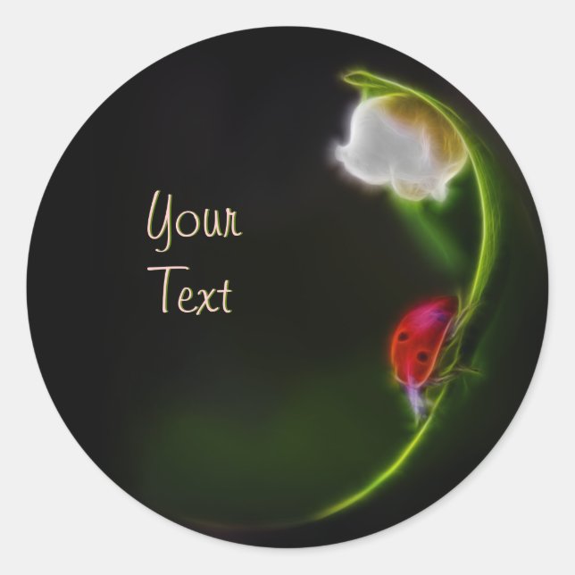 Pegatina Redonda Dama del Valle (Anverso)