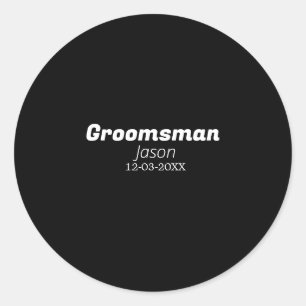 Pegatina Redonda damas de honor despedida de soltera añadir nombre 