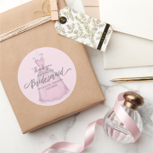 Pegatina Redonda Damas de Honor Regalos de Boda Dama Personalizados