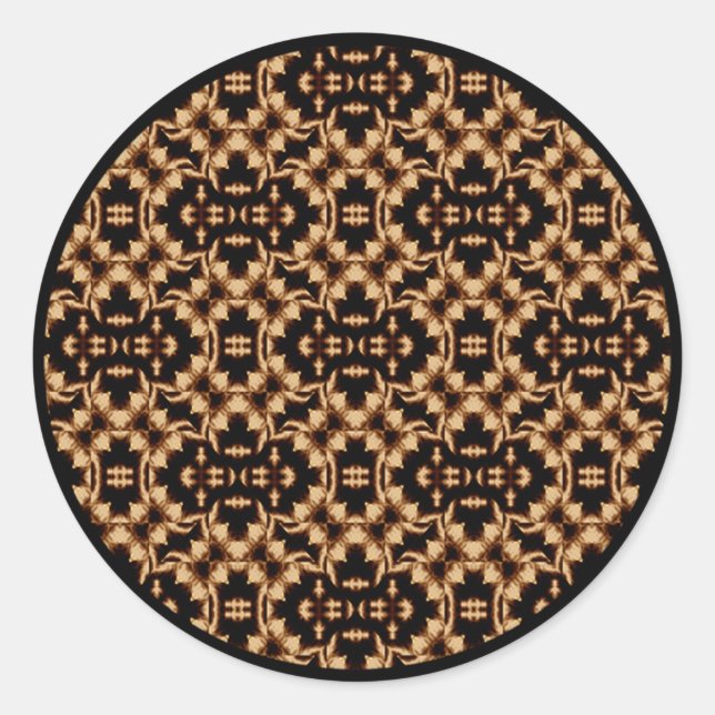 Pegatina Redonda Damask French Lace (Anverso)