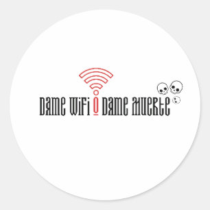 Pegatina Redonda Dame WiFi de Dame Muerte 🌶 Mes del Patrimonio His