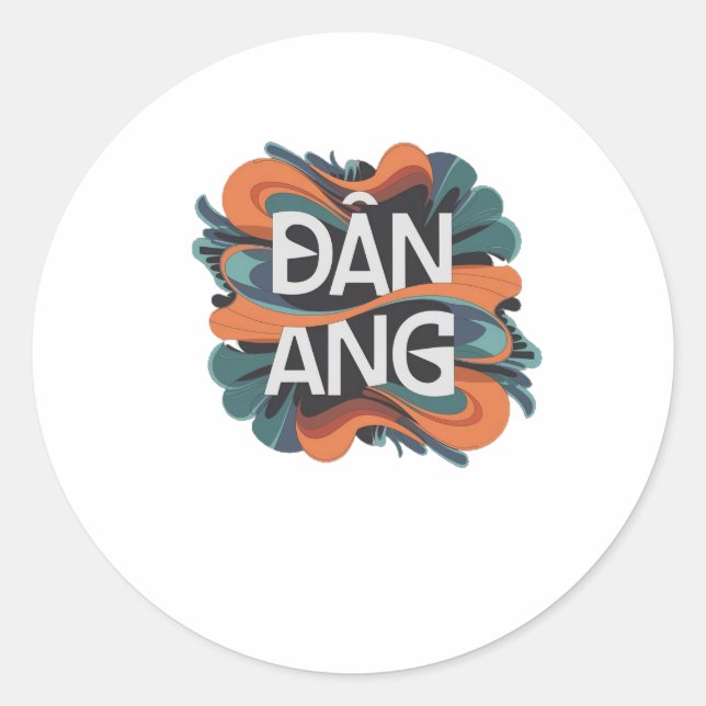 Pegatina Redonda Danang (Anverso)