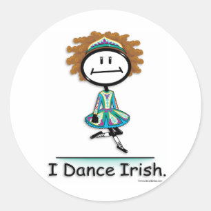 Pegatina Redonda Dance Irish