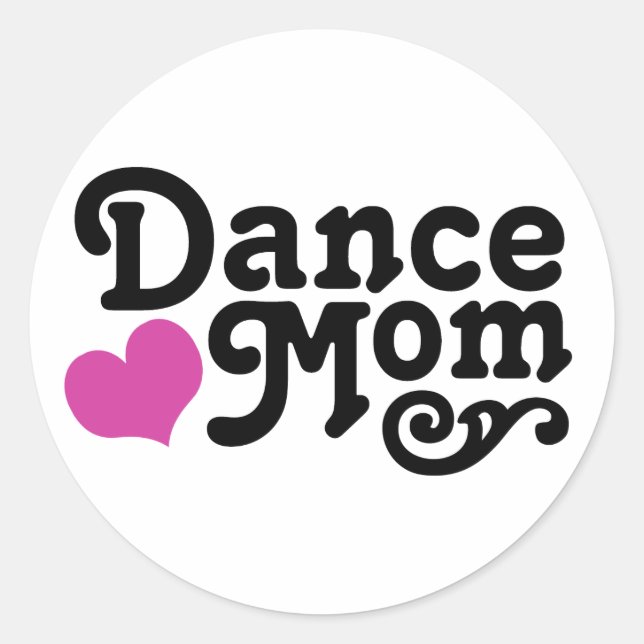 Pegatina Redonda Dance Mom (Anverso)