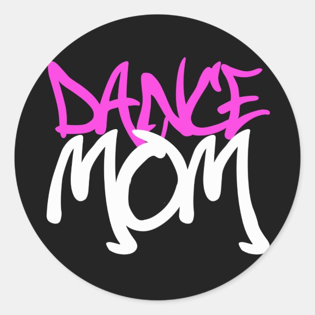 Pegatina Redonda Dance Mom (Anverso)