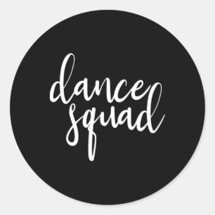 Pegatina Redonda Dance Squad Dance Team Dancing Adolescente Bailand