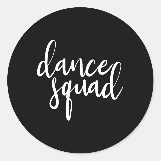 Pegatina Redonda Dance Squad Dance Team Dancing Adolescente Bailand (Anverso)