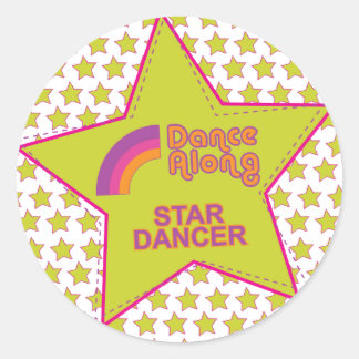 Pegatina Redonda dancealong_star_dancer_stickersheet