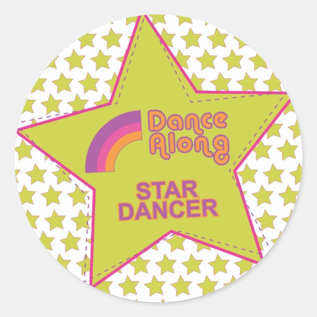 Pegatina Redonda dancealong_star_dancer_stickersheet (Anverso)