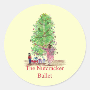 Pegatina Redonda Dancing Clara Nutcracker teys & Gifts