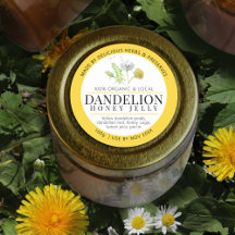 Dandelia miel jelly flor arte amarillo