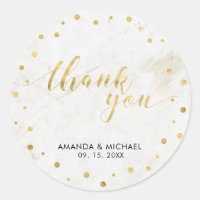 Dando las gracias por regalos de boda con tipograf