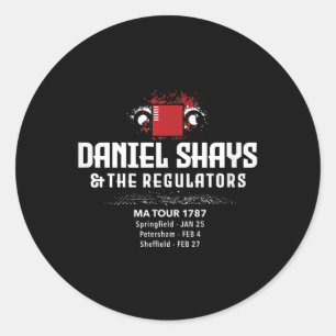 Pegatina Redonda Daniel Shays Machusetts History