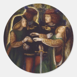 Pegatina Redonda Dante Gabriel Rossetti: Cómo se conocieron