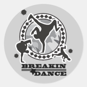 PEGATINA REDONDA DANZA DE BREAKIN