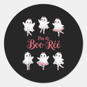 Pegatina Redonda Danza de Halloween de Fantasma Fantasma Gratuita