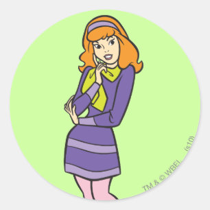 Pegatina Redonda Daphne Wondering