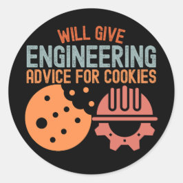 Pegatina Redonda Dará asesoramiento de ingeniería para cookies